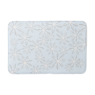 Snowflake  Print Bath Mat