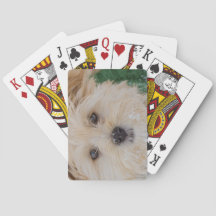Snowflake Puppy Playing Cards