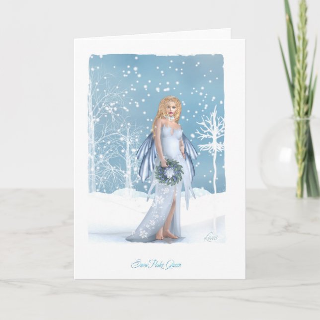 Snowflake Queen Holiday Card (Front)