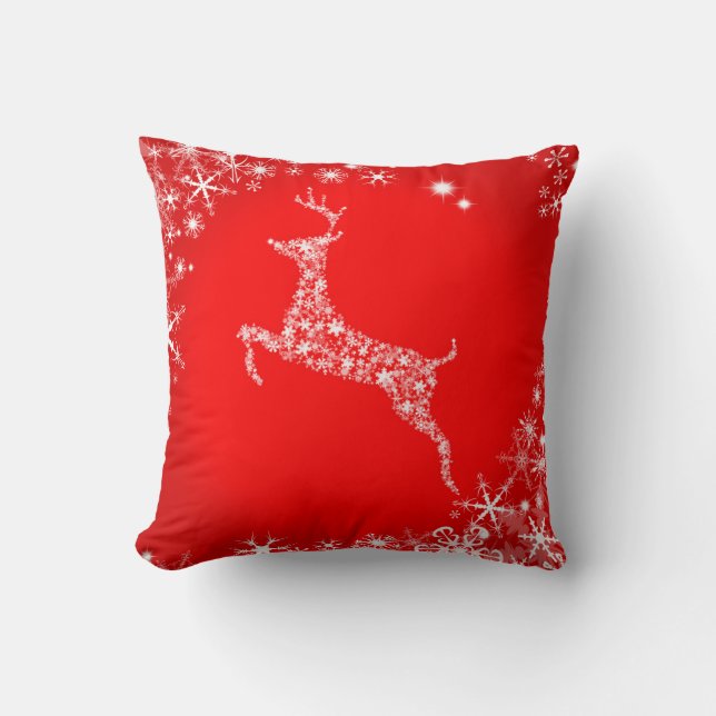 Snowflake Reindeer Cushion (Front)