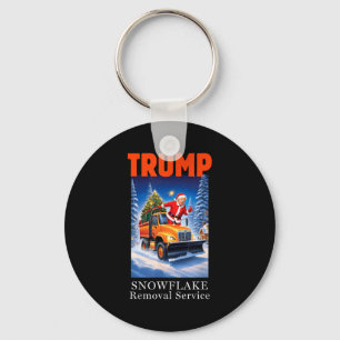 Snowflake Removal Service Conservative Christmas P Key Ring