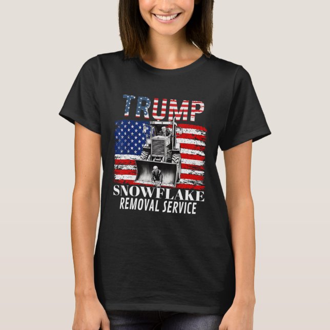 Snowflake Removal Service Funny Donald Trump 2024  T-Shirt (Front)