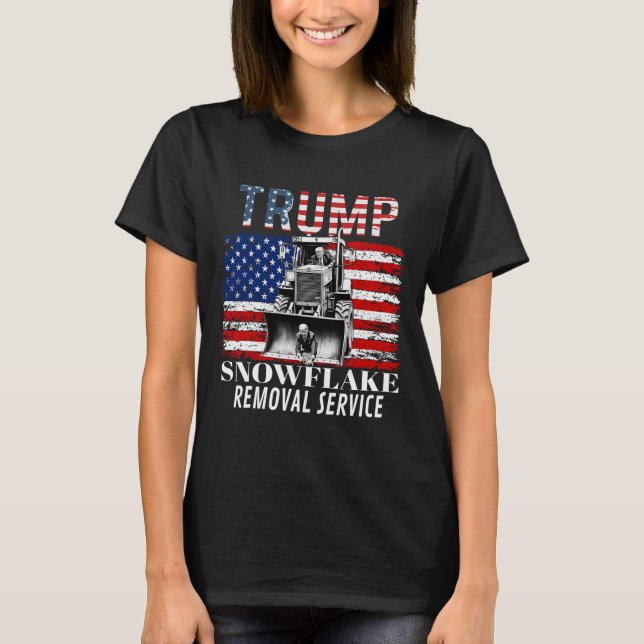 Snowflake Removal Service Funny Donald Trump 2024  T-Shirt (Front)