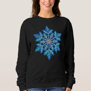 SNOWFLAKE-Retro Vintage Snowflake, Winter Sports Sweatshirt