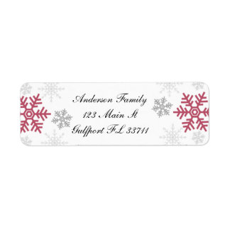 Snowflake Return Address labels