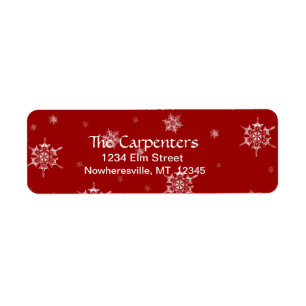 Snowflake Return Address Lables Label