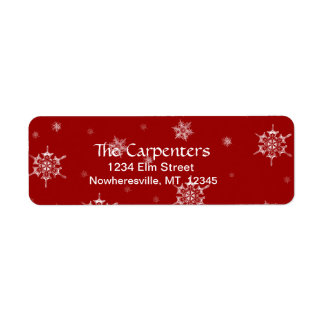 Snowflake Return Address Lables Label