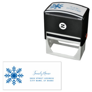 Snowflake Return Address Self-inking Stamp