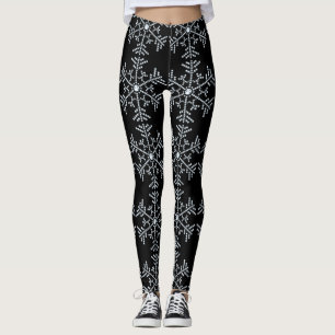 Snowflake Rhinestone Leggings Design
