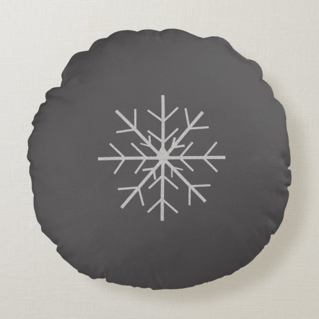 Snowflake Round Cushion (Front)