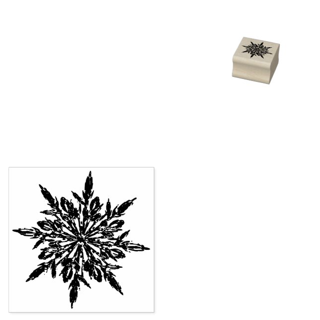 Snowflake Rubber Stamp (Stamped)