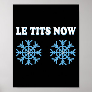 Snowflake S Adult Joke Let It Snow Funny Christmas Poster