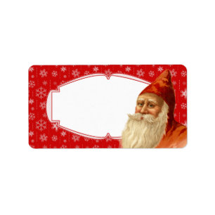 Snowflake Santa Christmas Gift Tags / Mailing Labe