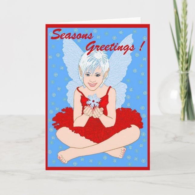 Snowflake Season Holiday Card (Front)