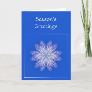 Snowflake Season's Greetings Card Template