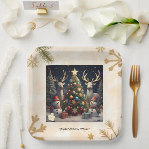 Snowflake Serenade Paper Plate