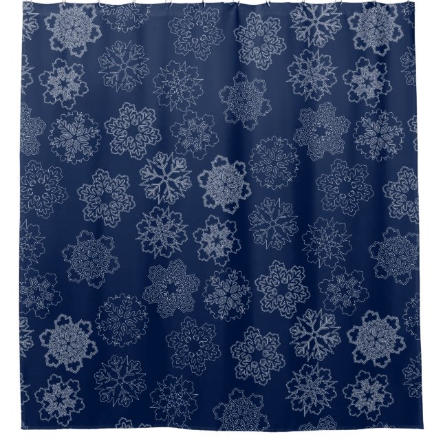 Snowflake Shower Curtain (Front)
