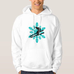 snowflake skiing hoodie