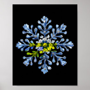 Snowflake Snow Merry Christmas Xmas Family Pyjamas Poster