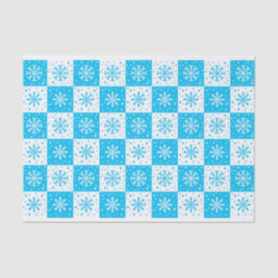 Snowflake & Snow Pattern (Blue) Tissue Paper