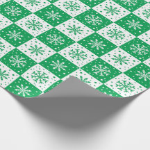 Snowflake & Snow Pattern (Green)