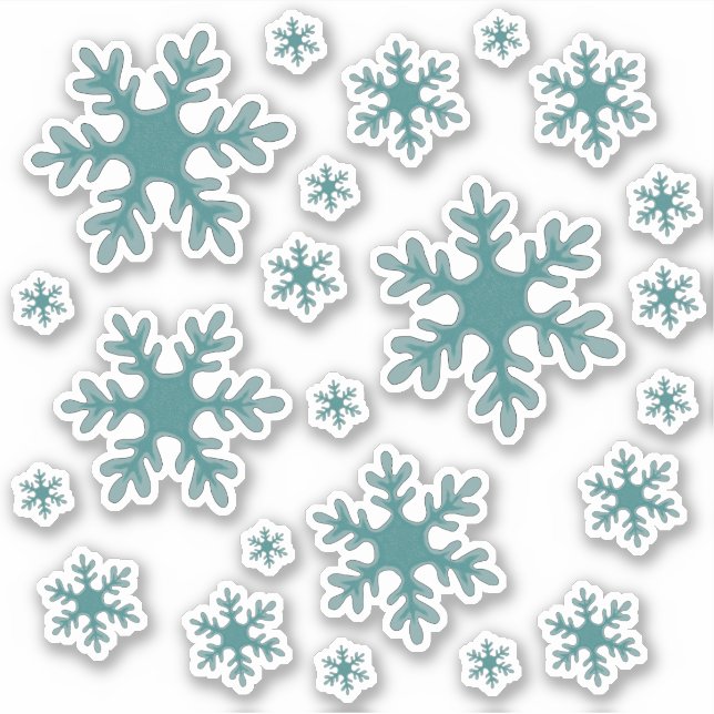 Snowflake Snow Winter Holidays Sticker Pack (Front)
