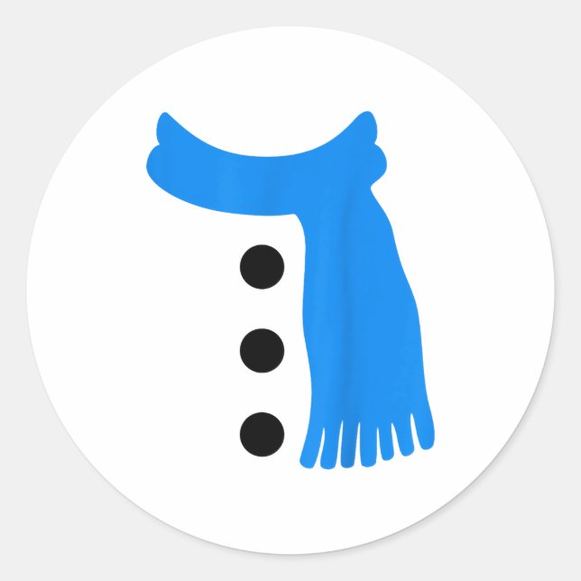 Snowflake Snowman Costumes Christmas Family Matchi Classic Round Sticker (Front)