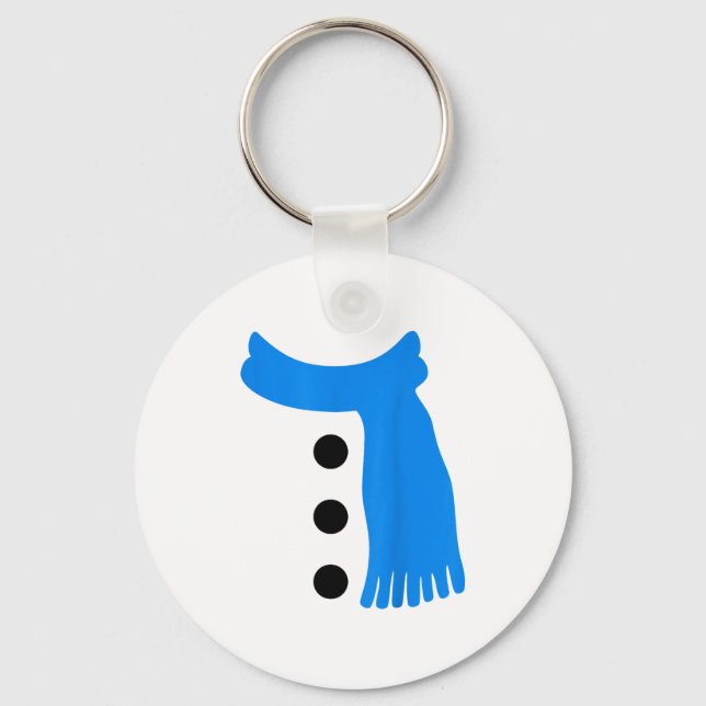 Snowflake Snowman Costumes Christmas Family Matchi Key Ring (Front)