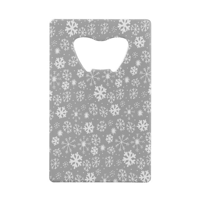 Snowflake Snowstorm In Silver Grey (Back)