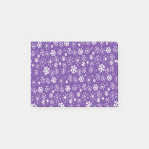 Snowflake Snowstorm With Purple Background Post-it Notes