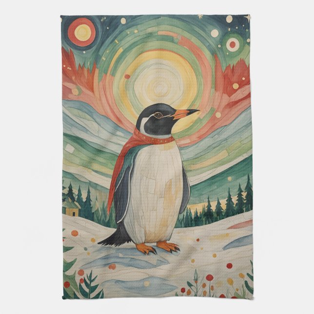 Snowflake Soirée Tea Towel (Vertical)