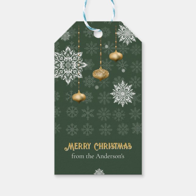 Snowflake Sparkle Gift Tag (Front)