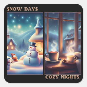 Snowflake Spirit Square Sticker