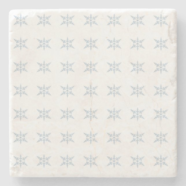 Snowflake Stone Coaster (Front)