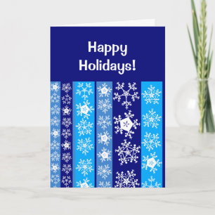 Snowflake Stripes Christmas Card