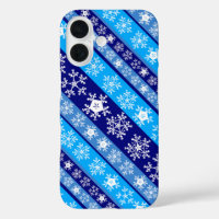 Snowflake Stripes Sherpa Blanket