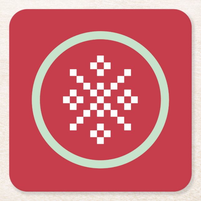 Snowflake Sweater Weather Coaster (Front)