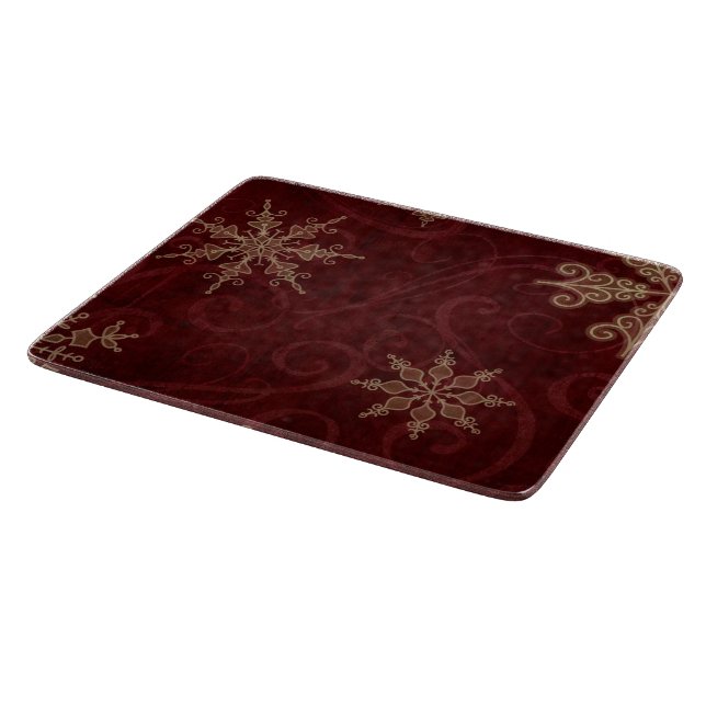 Snowflake Swirls Cutting Board (Corner)