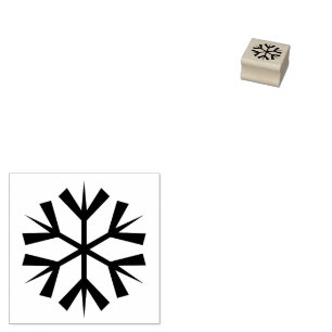 Snowflake Symbol Rubber Stamp