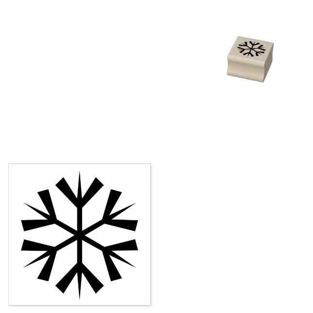 Snowflake Symbol Winter Fun Rubber Stamp (Stamped)