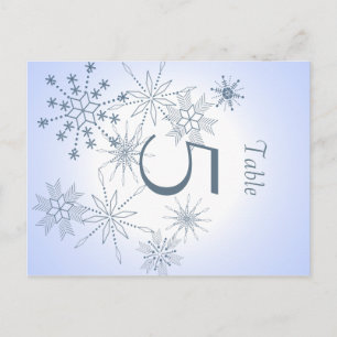 Snowflake Table Number Postcard