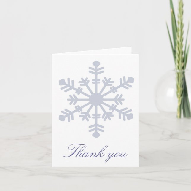Snowflake Thank you Card (Front)