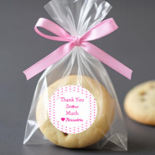 Snowflake Thank You Classic Round Sticker