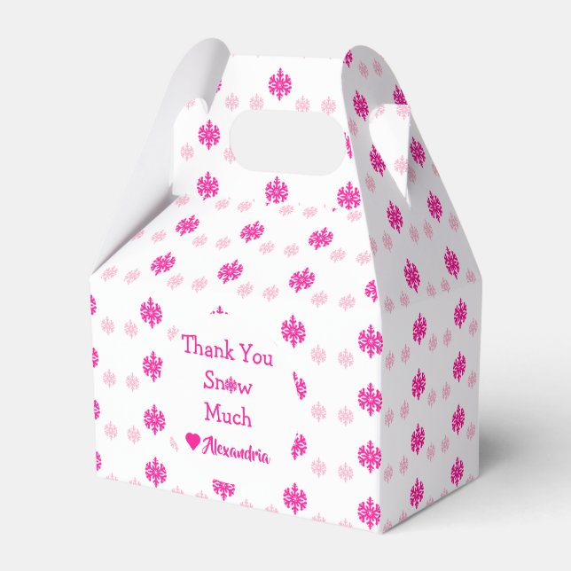 Snowflake Thank You Favour Box (Front Side)