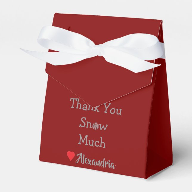 Snowflake Thank You Favour Box (Front Side)