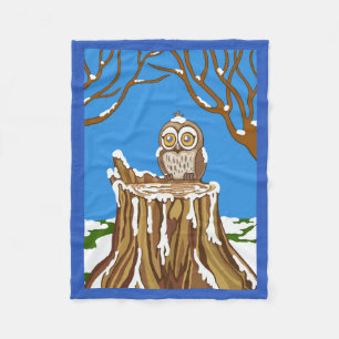Snowflake the Owl Fleece Blanket