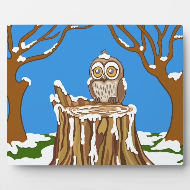 Snowflake the Owl Plaque (Front)