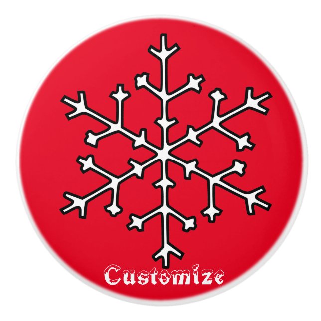 Snowflake Thunder_Cove Ceramic Knob (Front)
