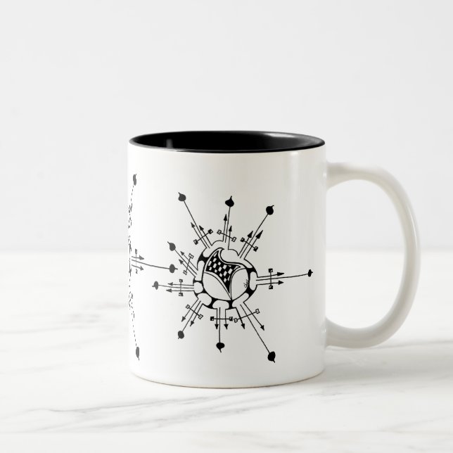 Snowflake Two-Tone Coffee Mug (Right)