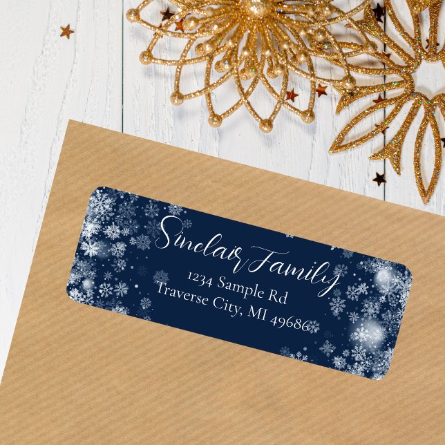 Snowflake | Typography Return Address Label (Creator Uploaded)